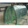 Customized 10mm curved bent building tempered safety glass